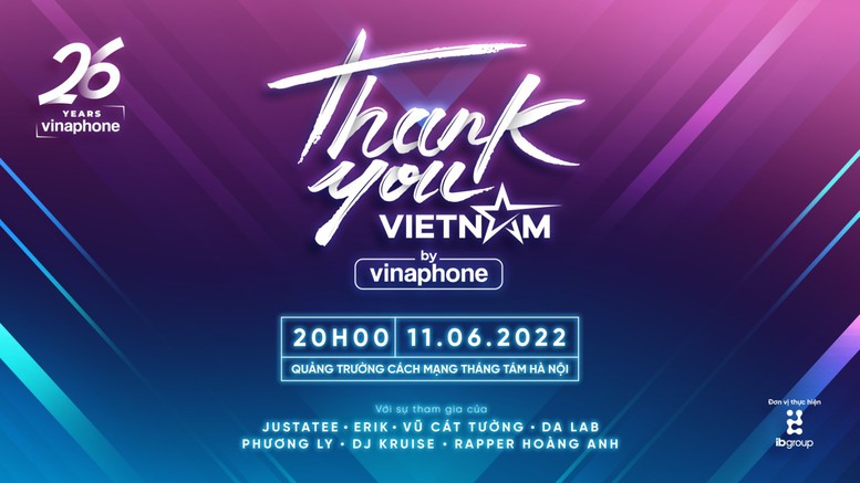 VinaPhone với đại nhạc hội “Thanks you, Vienam”, quy tụ dàn sao “khủng” - Ảnh 1.