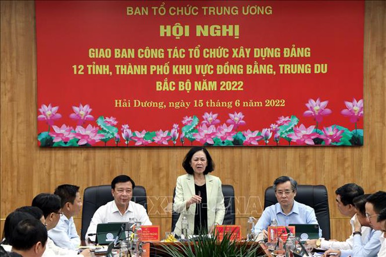 Hội nghị giao ban công tác tổ chức xây dựng Đảng khu vực đồng bằng, trung du Bắc Bộ