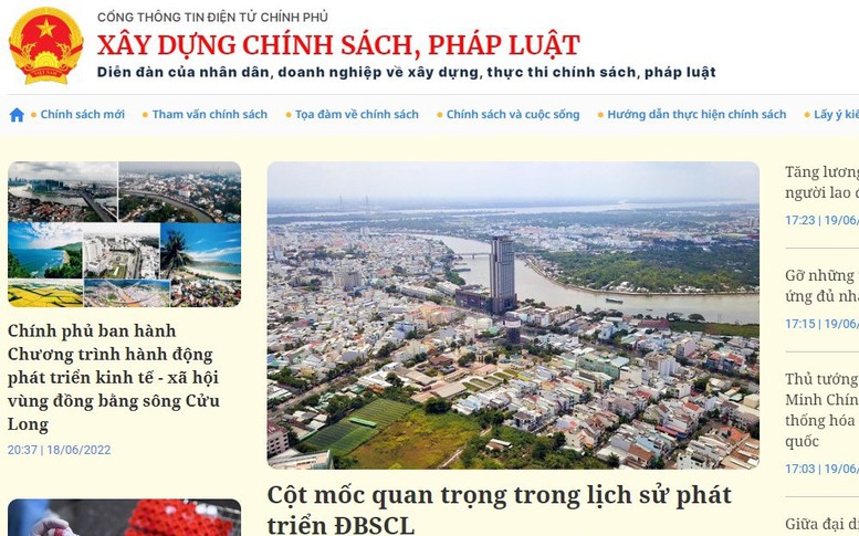 THÔNG CÁO BÁO CHÍ: Ra mắt Chuyên trang 'Xây dựng chính sách, pháp luật'