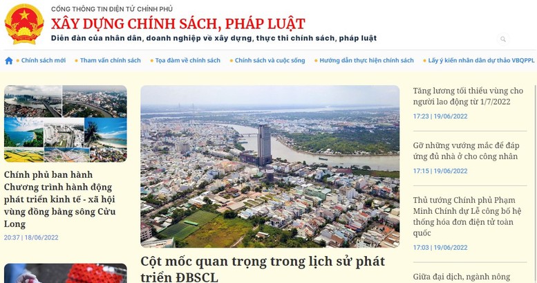 Cổng Thông tin điện tử Chính phủ ra mắt chuyên trang &quot;XÂY DỰNG CHÍNH SÁCH, PHÁP LUẬT&quot; - Ảnh 1.