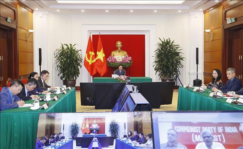 Thường trực Ban Bí thư hội đàm với Tổng Bí thư Đảng Cộng sản Ấn Độ Marxist