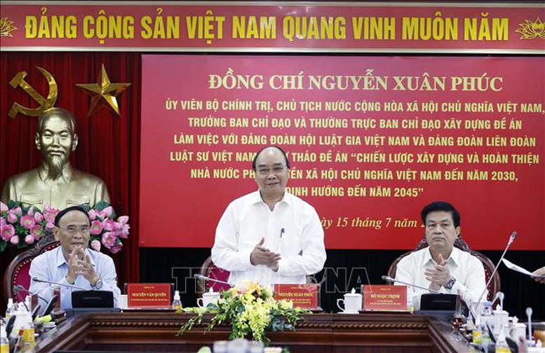 Chủ tịch nước chủ trì làm việc với Đảng đoàn Hội Luật gia và Liên đoàn Luật sư về Nhà nước pháp quyền - Ảnh 1.