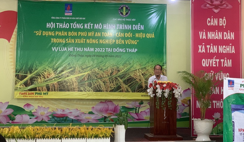 'Sử dụng phân bón tiết kiệm – cân đối – hiệu quả trong sản xuất nông nghiệp bền vững' vụ lúa Hè Thu năm 2022 tại Đồng Tháp - Ảnh 2.