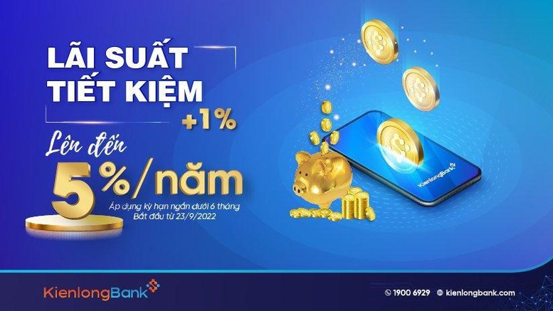 KienlongBank: Điều chỉnh tăng lãi suất huy động tiền gửi ngắn hạn - Ảnh 1.