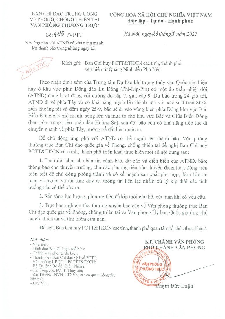 Khả năng Biển Đông xuất hiện Bão số 4, di chuyển nhanh vào đất liền; Văn phòng Thường trực BCĐ Trung ương chỉ đạo hỏa tốc ứng phó - Ảnh 2.