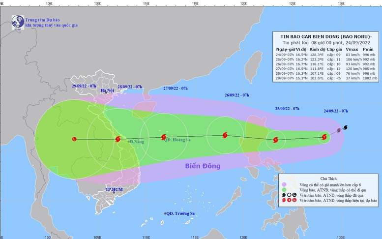 CẬP NHẬT: Bão NORU giật cấp 16 khi tiến vào miền Trung; các cơ quan Trung ương chỉ đạo khẩn cấp ứng phó