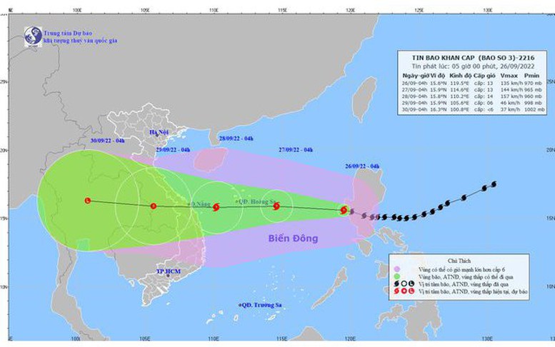 Ứng phó với bão Noru: Bộ Y tế yêu cầu trực chuyên môn, cấp cứu 24/24h