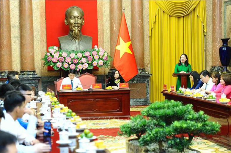 Phó Chủ tịch nước gặp mặt Đoàn đại biểu thanh niên khuyết tật tiêu biểu toàn quốc - Ảnh 1.