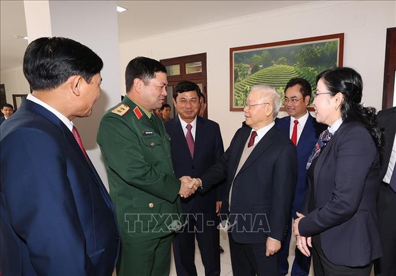 Tổng Bí thư Nguyễn Phú Trọng thăm, làm việc và chúc Tết tại tỉnh Thái Nguyên - Ảnh 2.
