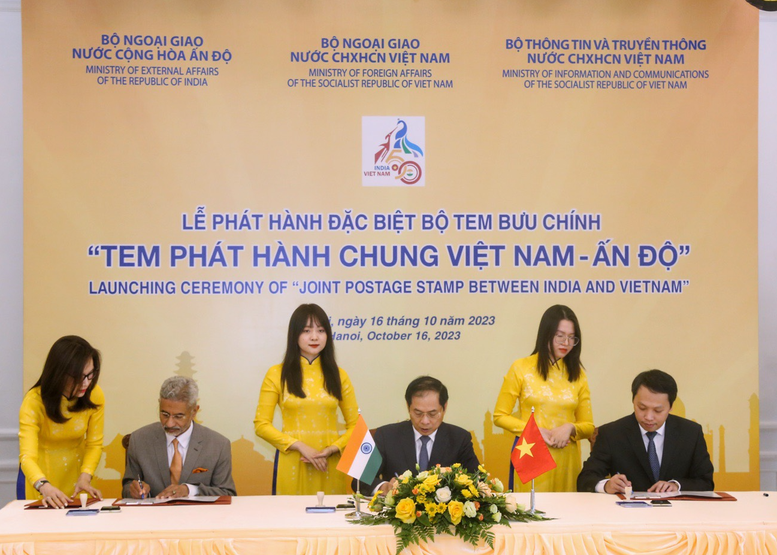 Tem phát hành chung Việt Nam - Ấn Độ - Ảnh 1.