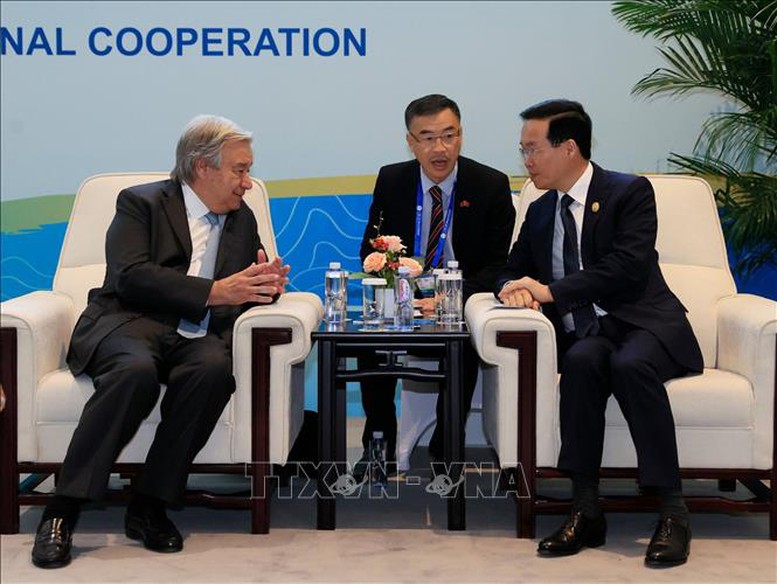 Chủ tịch nước Võ Văn Thưởng tiếp Tổng Thư ký LHQ António Guterres - Ảnh 2.