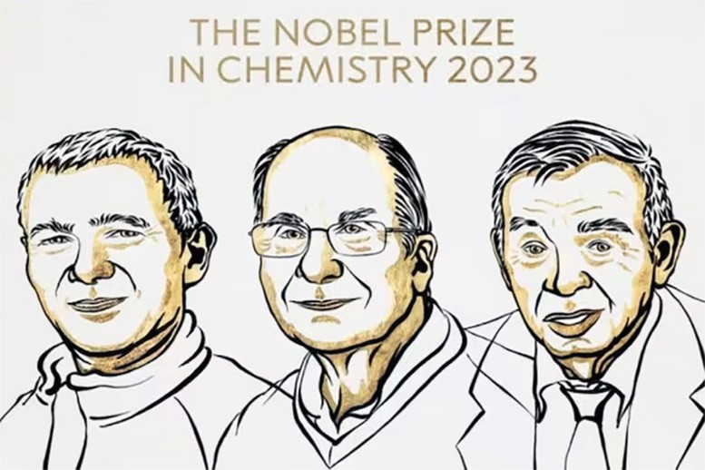 Nobel Hóa học 2023 thuộc về 3 nhà khoa học khám phá 'chấm lượng tử' - Ảnh 1.