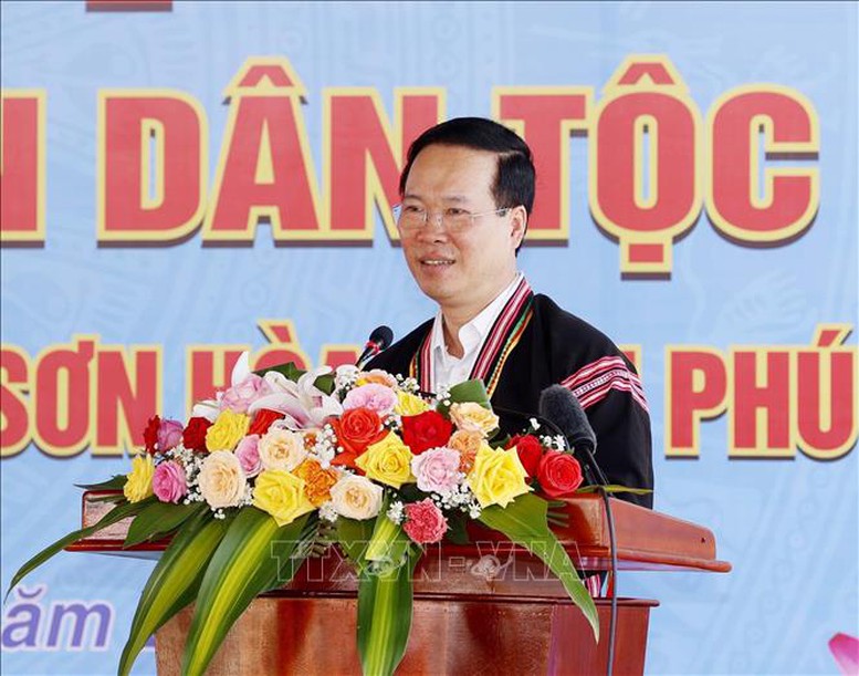 Chủ tịch nước Võ Văn Thưởng dự Ngày hội Đại đoàn kết toàn dân tại Phú Yên