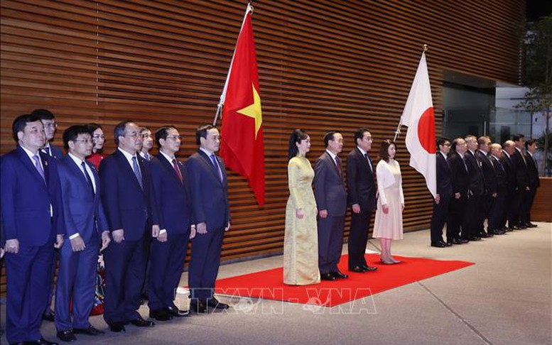 Lễ đón chính thức Chủ tịch nước Võ Văn Thưởng thăm Nhật Bản