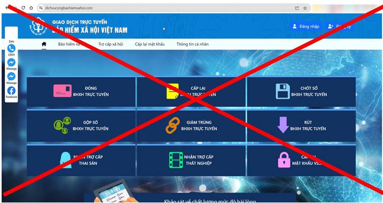 Xuất hiện trang web tư vấn bảo hiểm xã hội giả mạo - Ảnh 1.