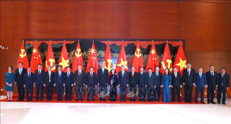 Thường trực Ban Bí thư Trương Thị Mai hội đàm với Chánh Văn phòng Trung ương Đảng Cộng sản Trung Quốc- Ảnh 6.