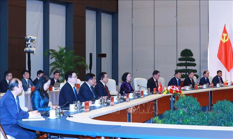 Thường trực Ban Bí thư Trương Thị Mai hội đàm với Chánh Văn phòng Trung ương Đảng Cộng sản Trung Quốc- Ảnh 3.