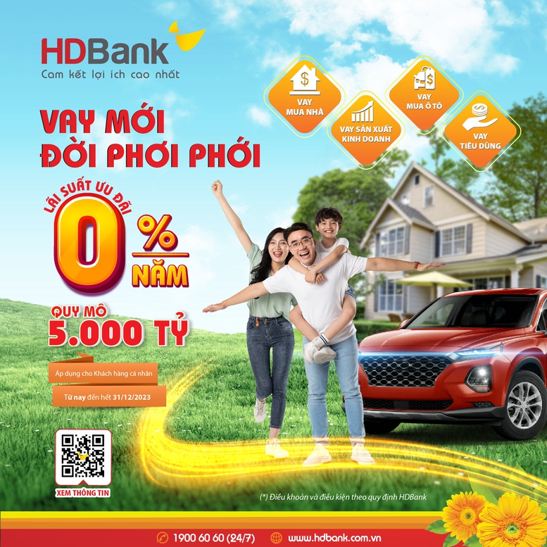 HDBank mở chương trình cho vay 10.000 tỷ đồng lãi suất ưu đãi 0%- Ảnh 1.