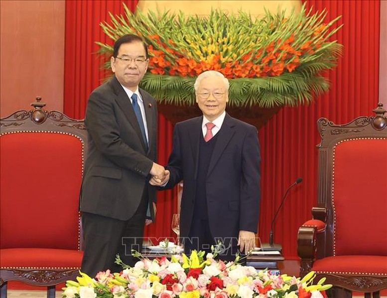 Tổng Bí thư Nguyễn Phú Trọng tiếp Đoàn đại biểu Đảng Cộng sản Nhật Bản- Ảnh 1.