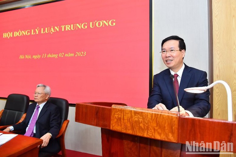 Thường trực Ban Bí thư Võ Văn Thưởng làm việc với Hội đồng Lý luận Trung ương - Ảnh 2.