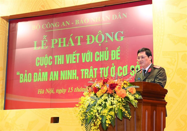 Bộ Công an phát động cuộc thi viết 'Bảo đảm an ninh, trật tự ở cơ sở' - Ảnh 2.