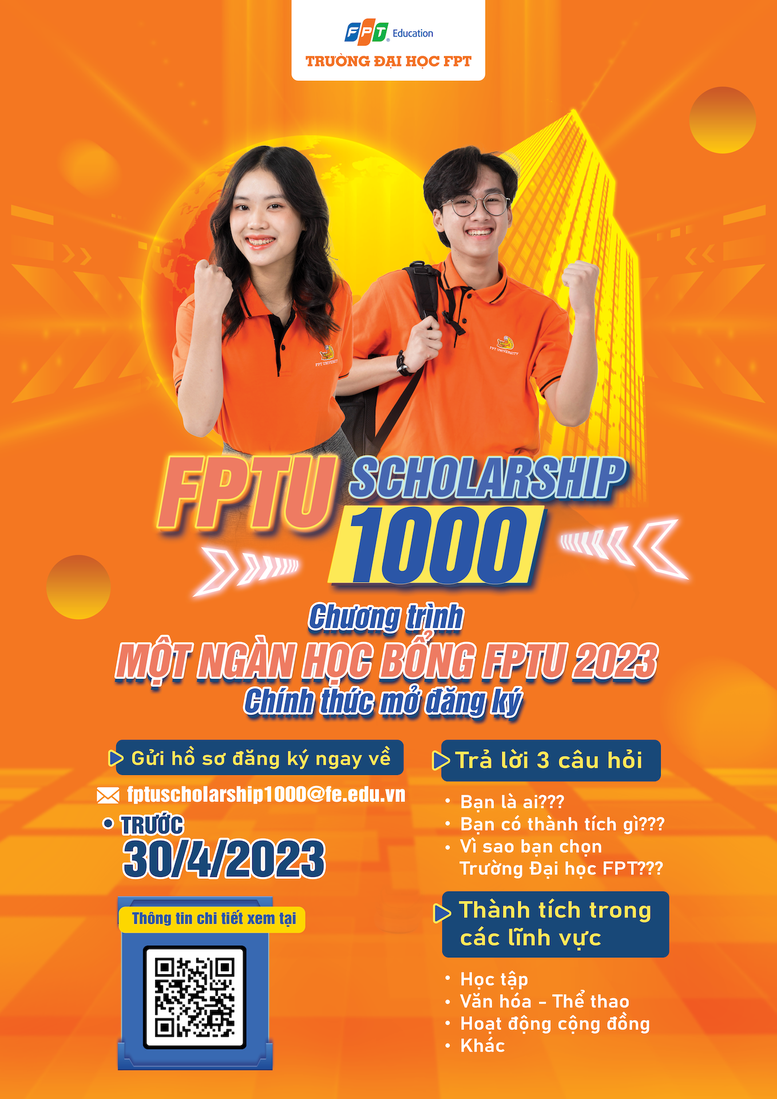 Đại học FPT mở đăng ký chương trình 1000 học bổng FPTU 2023 - Ảnh 1.