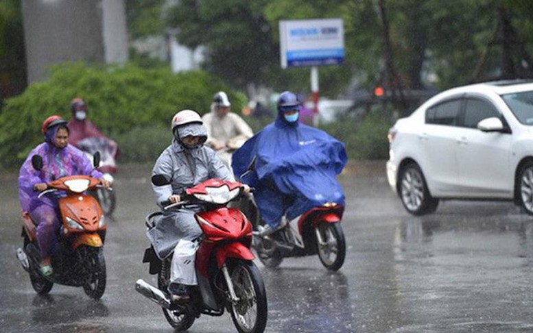 Không khí lạnh gây mưa ở nhiều nơi