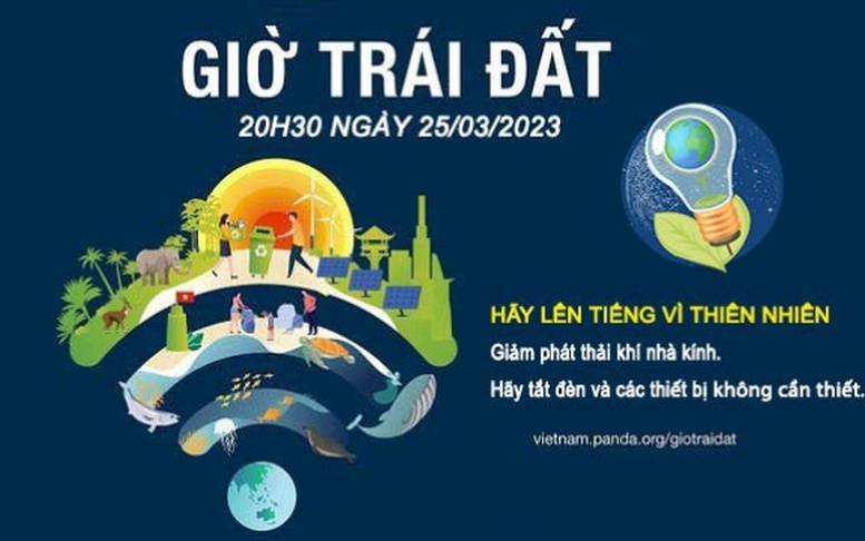 Tắt đèn từ 20h30 đến 21h30 ngày 25/3 để hưởng ứng Chiến dịch Giờ Trái đất 2023