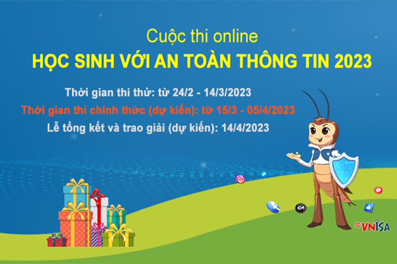 Thi trực tuyến &quot;Học sinh với an toàn thông tin&quot; năm 2023 - Ảnh 1.