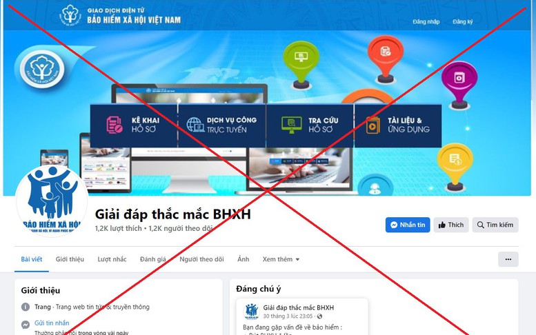 Cảnh báo giả mạo cơ quan BHXH Việt Nam để lừa đảo