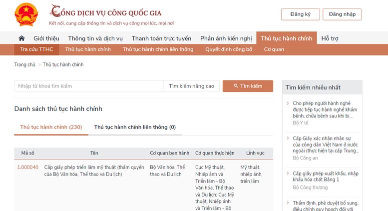 Ban hành Danh mục TTHC cấp Trung ương thuộc phạm vi quản lý của Bộ VHTTDL - Ảnh 1.