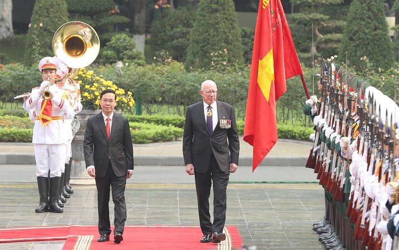 Chủ tịch nước Võ Văn Thưởng chủ trì lễ đón Toàn quyền Australia David Hurley