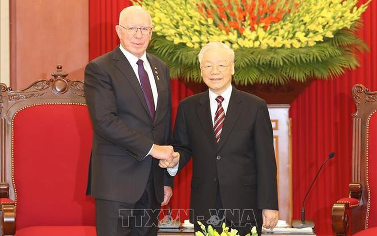 Tổng Bí thư Nguyễn Phú Trọng tiếp Toàn quyền Australia David Hurley