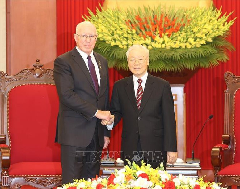 Tổng Bí thư Nguyễn Phú Trọng tiếp Toàn quyền Australia David Hurley - Ảnh 1.