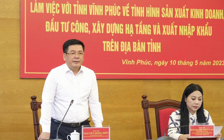 Bộ trưởng Nguyễn Hồng Diên nêu loạt giải pháp giúp Vĩnh Phúc phục hồi tăng trưởng