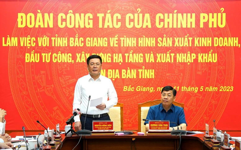 Bộ trưởng Công Thương làm việc với Bắc Giang để nắm bắt, gỡ vướng mắc, tạo đà tăng trưởng bứt phá
