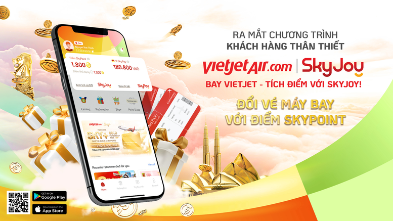 Bay càng nhiều, tích điểm đổi với ứng dụng Vietjet SkyJoy - Ảnh 1.