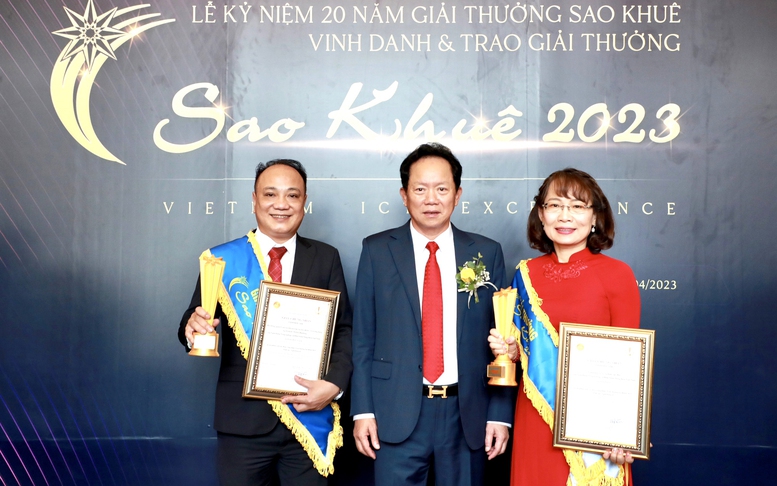 Agribank giành 'cú đúp' tại giải thưởng Sao Khuê 2023
