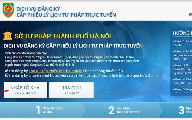 Sở Tư pháp HN kiểm tra, khắc phục lỗi trong cấp Lý lịch tư pháp trực tuyến