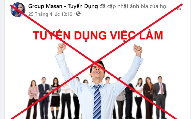 Cảnh báo mạo danh Tập đoàn Masan tuyển dụng cộng tác viên nhằm chiếm đoạt tài sản