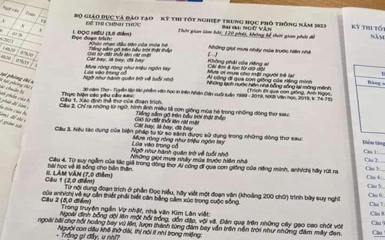 NÓNG: Nghi vấn lộ đề thi tốt nghiệp THPT môn Ngữ văn: Bộ GD&ĐT đã nắm bắt thông tin, Bộ Công an vào cuộc xác minh