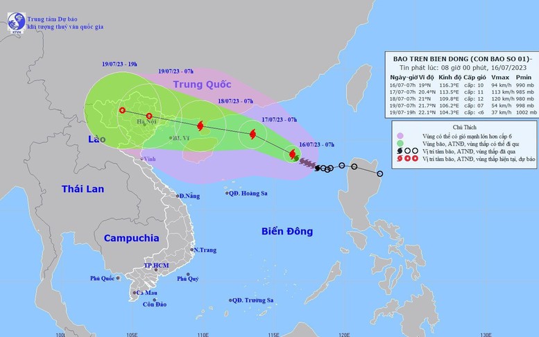 Cơn bão số 1 (Talim) có thể là cơn bão mạnh ảnh hưởng đến Bắc Bộ trong vài năm gần đây