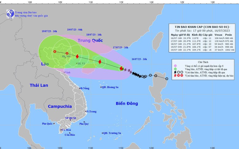 Thủ tướng Chính phủ chỉ đạo tập trung ứng phó với bão số 1 năm 2023