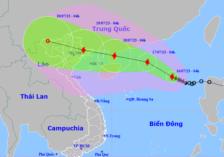 Bão số 1 di chuyển theo hướng Tây Bắc, sức gió mạnh cấp 9 - Ảnh 1.