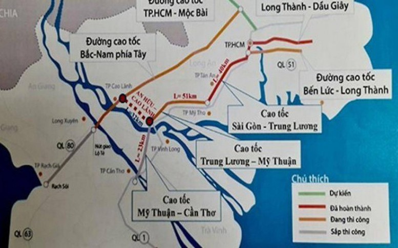 Đề xuất tăng tổng mức đầu tư cao tốc Cao Lãnh-An Hữu