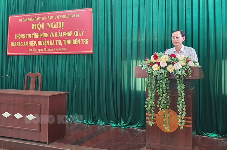 Bến Tre: Cam kết khắc phục ô nhiễm môi trường tại bãi rác An Hiệp - Ảnh 1.