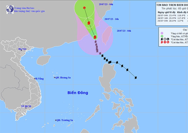 Bão số 2 di chuyển theo hướng Bắc Tây Bắc và suy yếu dần - Ảnh 1.