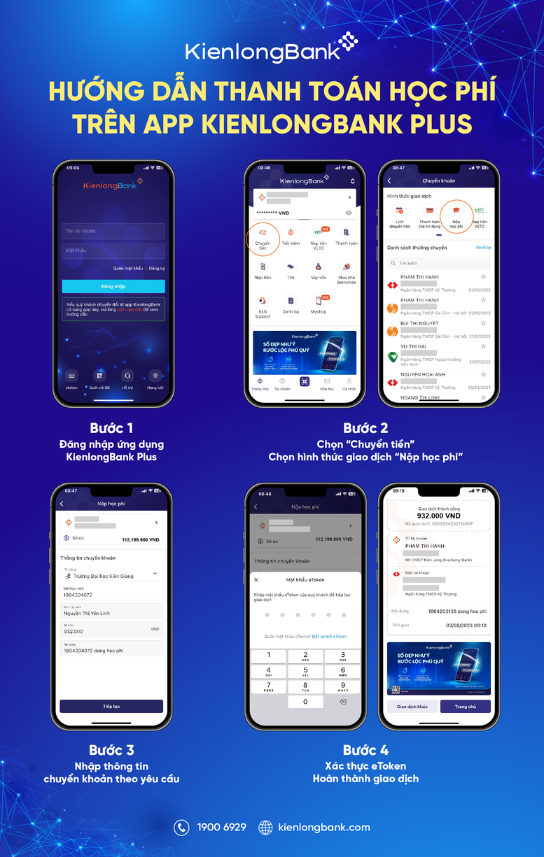 Thanh toán học phí đại học mọi lúc, mọi nơi, thuận tiện, dễ dàng với app KienlongBank Plus - Ảnh 2.