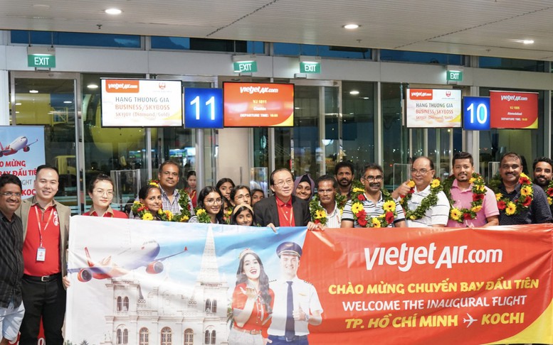 Vietjet khai trương đường bay thẳng đầu tiên từ Việt Nam đi Kochi (Ấn Độ)