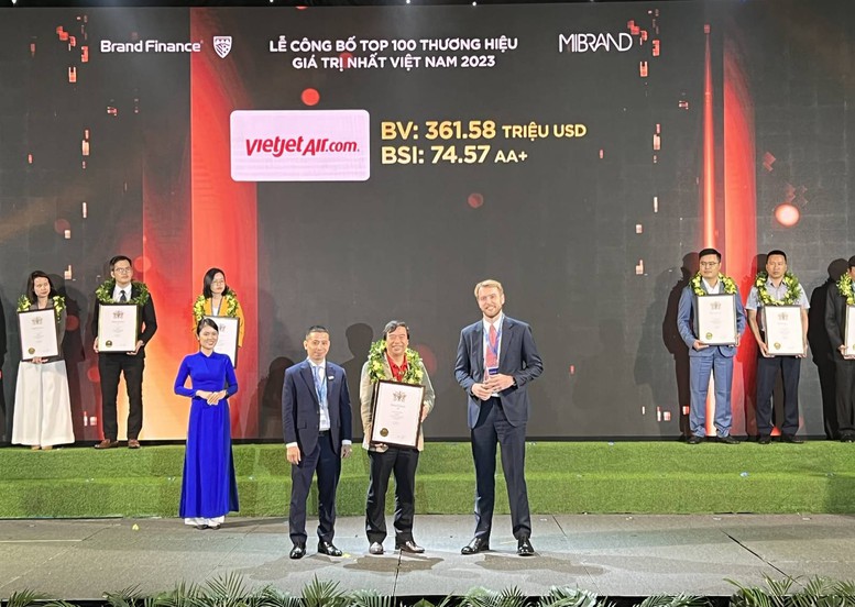 Vietjet được vinh danh top 100 thương hiệu giá trị nhất Việt Nam   - Ảnh 1.